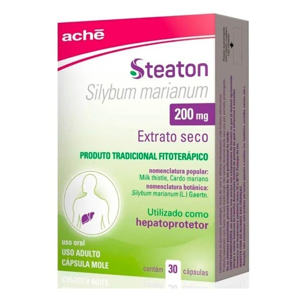 Encontraproduto.com.br - Steaton 200mg com 30 Cápsulas Aché