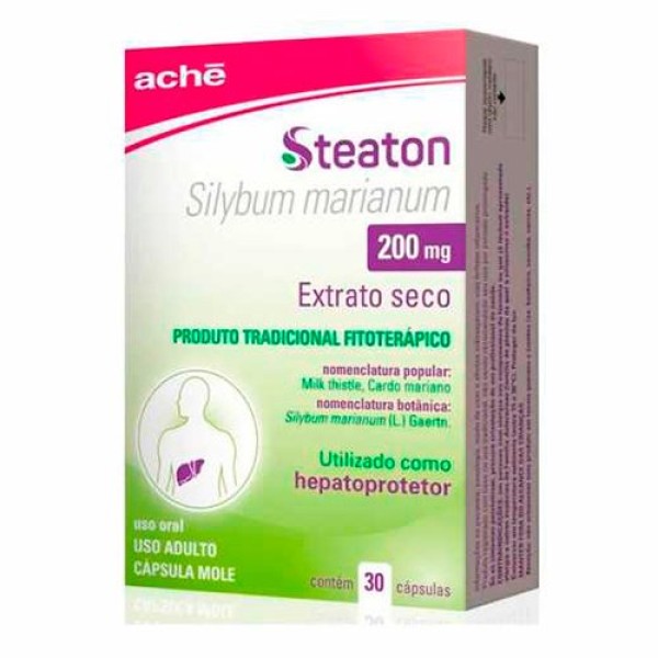 Encontraproduto.com.br - Steaton 200mg com 30 Cápsulas Aché