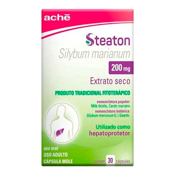 Encontraproduto.com.br - Steaton 200mg com 30 Cápsulas Aché