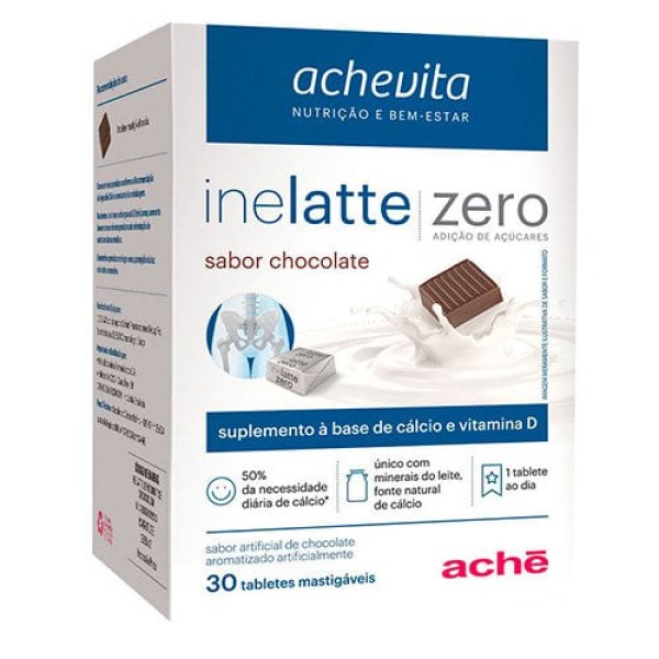 Encontraproduto.com.br - Inelatte Zero Sabor Chocolate Com 30 Tabletes Mastigáveis