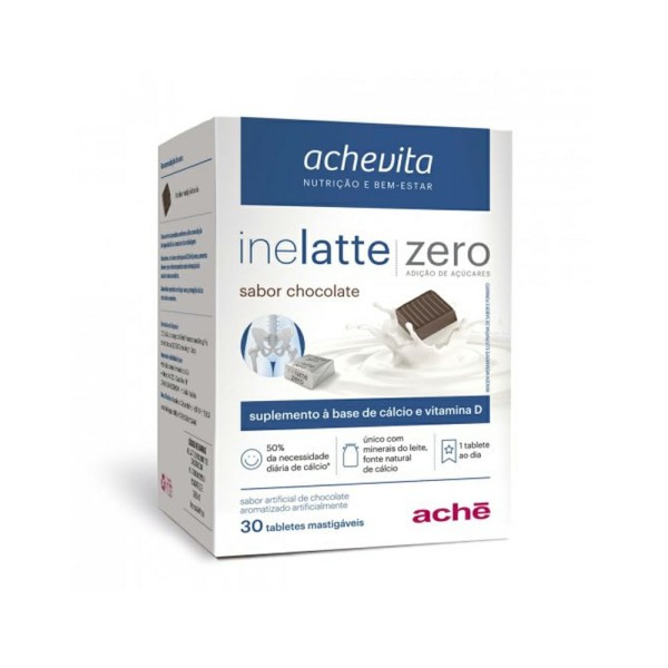 Encontraproduto.com.br - Inelatte Zero Sabor Chocolate Com 30 Tabletes Mastigáveis