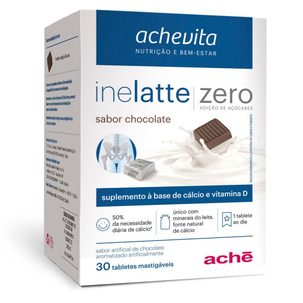 Encontraproduto.com.br - Inelatte Zero Sabor Chocolate Com 30 Tabletes Mastigáveis