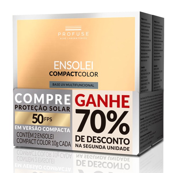 Encontraproduto.com.br - Kit Ensolei Compactcolor Base Multifuncional 10g 2 Unidades