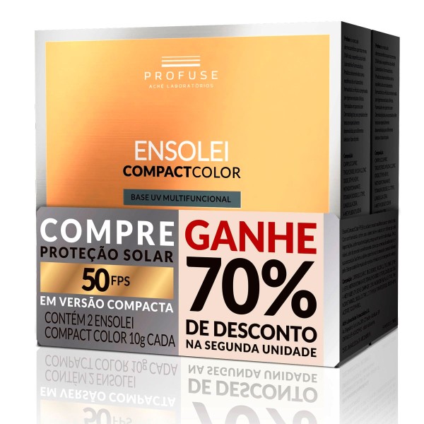Encontraproduto.com.br - Kit Ensolei Compactcolor Base Multifuncional 10g 2 Unidades