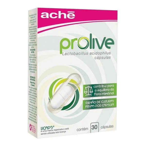 Prolive Alimento Probiótico 55mg com 6 capsulas