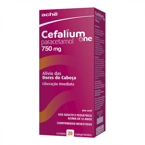 Encontraproduto.com.br - Cefalium ONE 750MG Comprimido revestido - Caixa com 20 Comprimidos