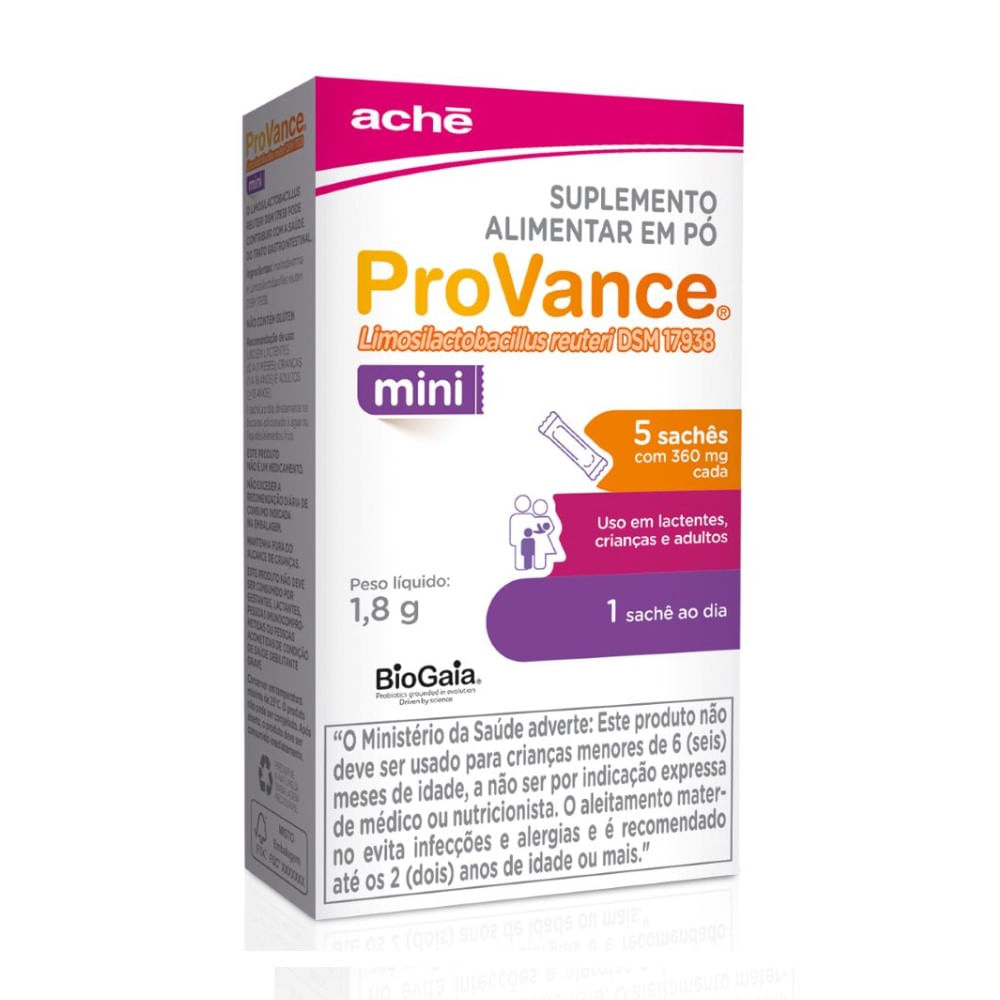 Encontraproduto.com.br - Provance Mini Ache Farma 360mg com 5 Sachês 1,8g
