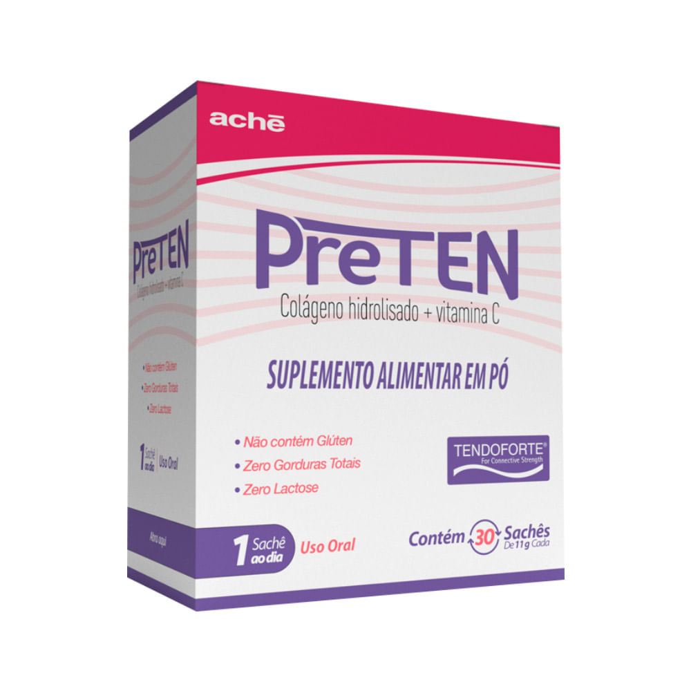 Suplemento Alimentar em Pó Preten Colágeno e Vitamina C 30 Sachês