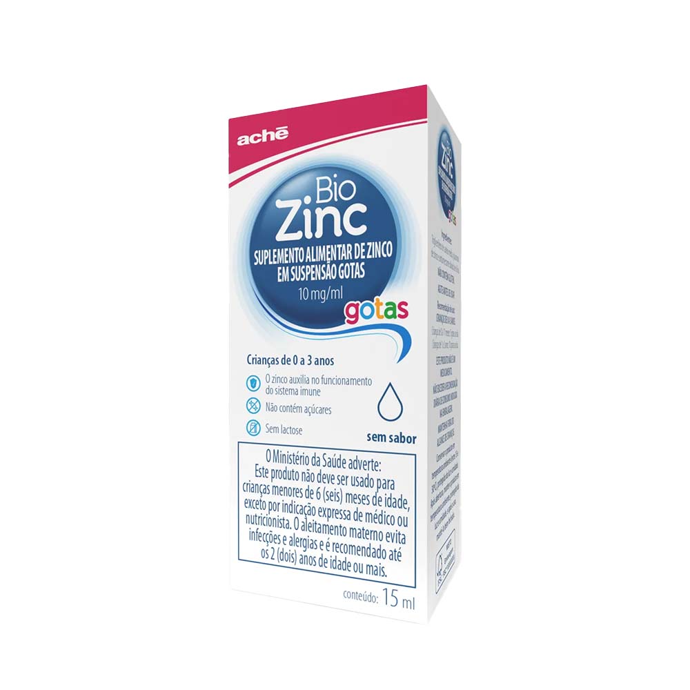 Biozinc 10mg/mL Suspensão Oral (Gotas) - Frasco com 15mL