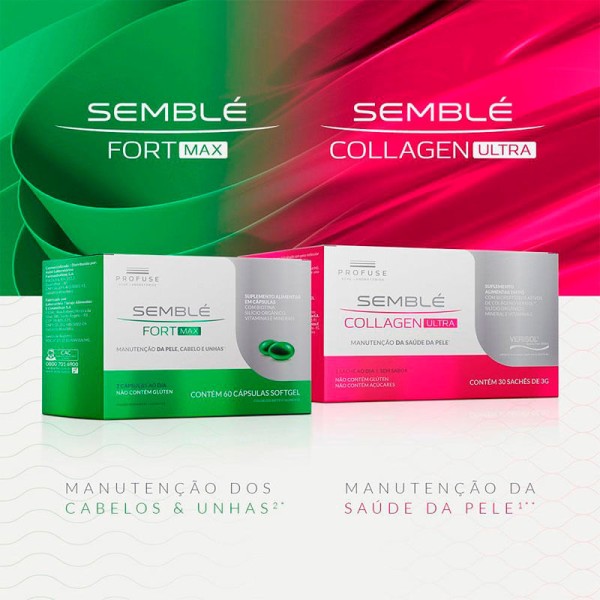 Encontraproduto.com.br - Profuse Semble Collagéno Ultra Sem Sabor Com 30 Sachês De 3g