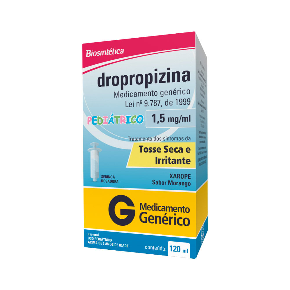 Encontraproduto.com.br - Dropropizina 1.5mg/mL Xarope - Frasco com 120mL