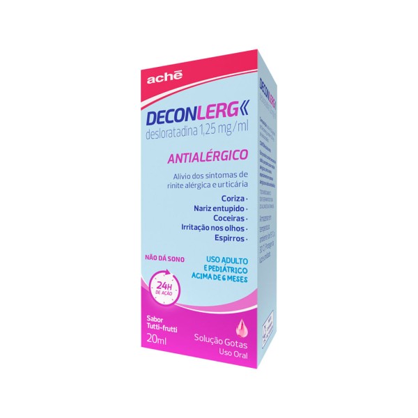 Encontraproduto.com.br - Deconlerg Desloratadina 1,25mg/ml 20ml Solucao Gotas Tutti-frutti Ache