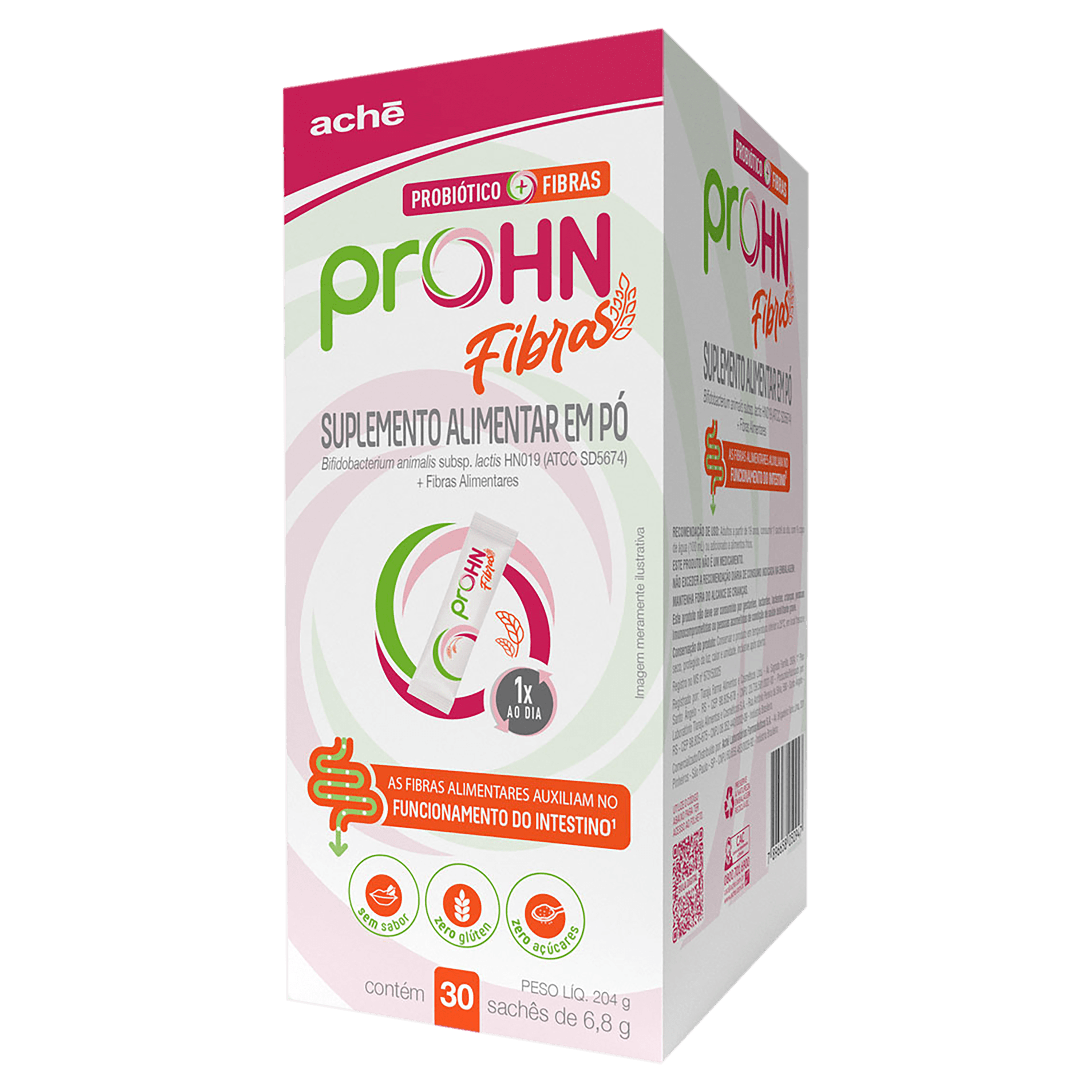 Encontraproduto.com.br - Prohn Fibras Com 30 Saches De 6,8gr Sem Sabor Ache