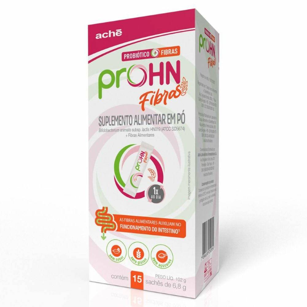 Encontraproduto.com.br - Prohn Fibras Com 15 Saches De 6,8gr Sem Sabor Ache