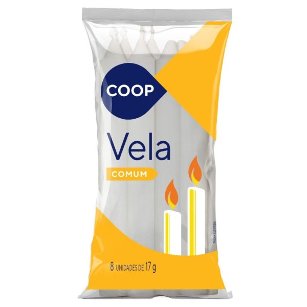 Encontraproduto.com.br - Vela Coop 17g Com 8 Unidades