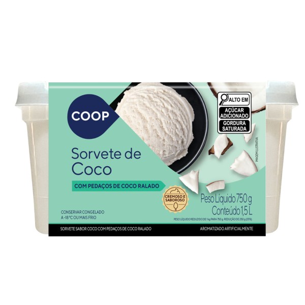 Encontraproduto.com.br - Sorvete de Coco Coop 2 Litros