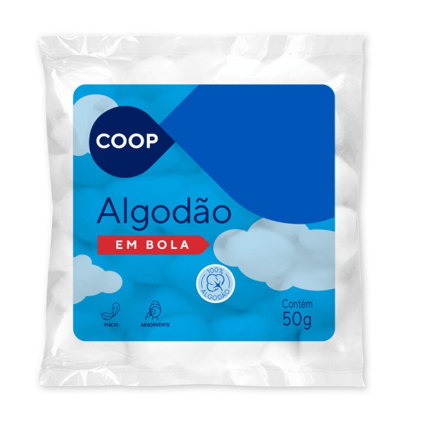 Encontraproduto.com.br - Algodão em Bolas Coop 50g