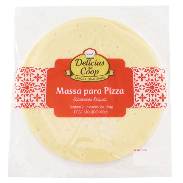 Encontraproduto.com.br - Massa para Pizza 2 Unidades Delícias da Coop 400g