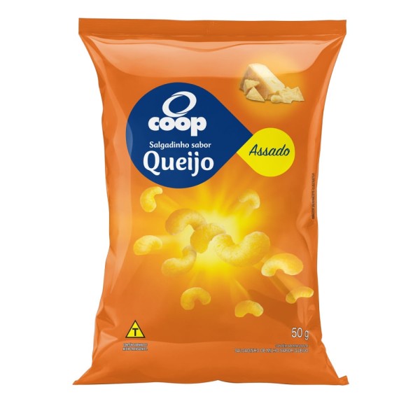 Encontraproduto.com.br - Salgadinho de Milho Sabor Queijo Coop 50g