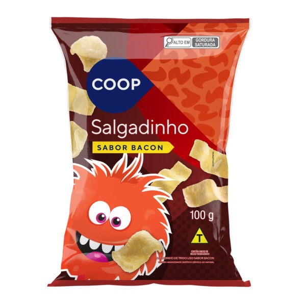 Encontraproduto.com.br - Salgadinho Bacon Liso Coop 100g