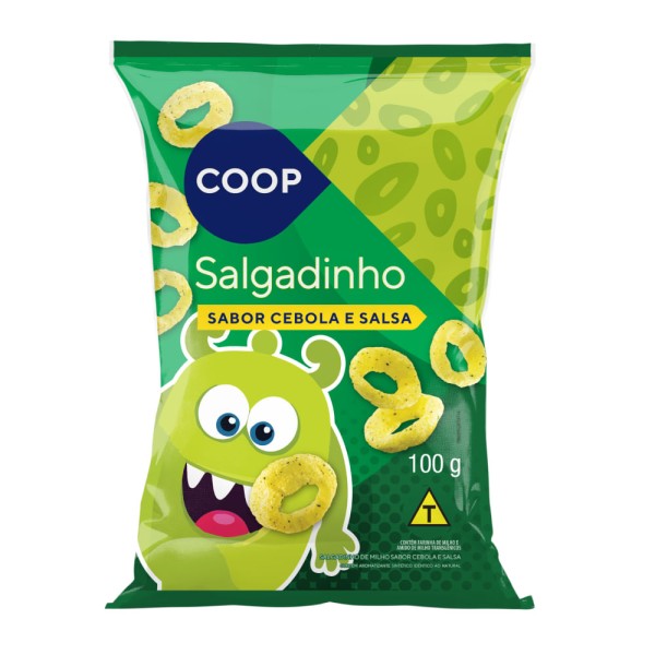 Encontraproduto.com.br - Salgadinho Cebola e Salsa Coop 100g