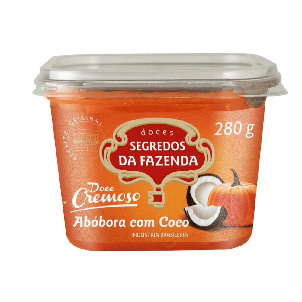 Encontraproduto.com.br - Doce Cremoso de Abóbora com Coco Segredos da Fazenda 280g