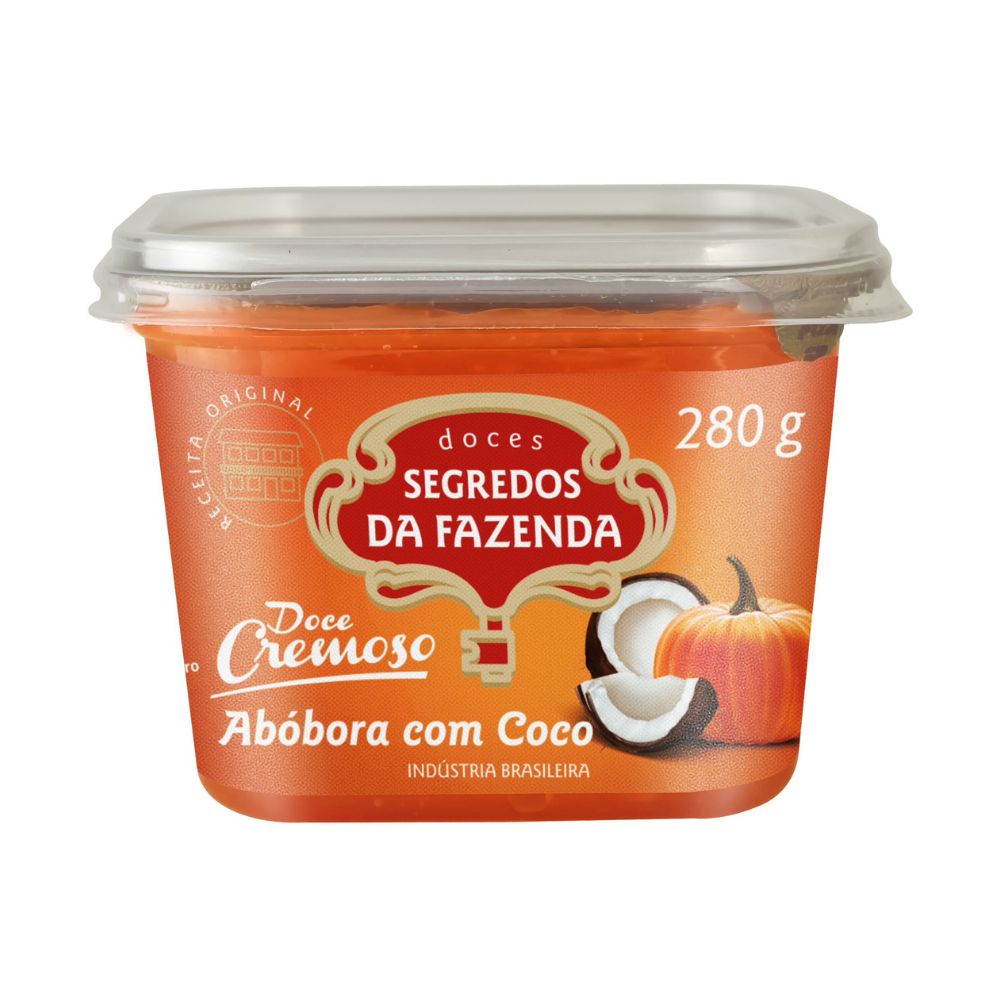 Encontraproduto.com.br - Doce Cremoso de Abóbora com Coco Segredos da Fazenda 280g