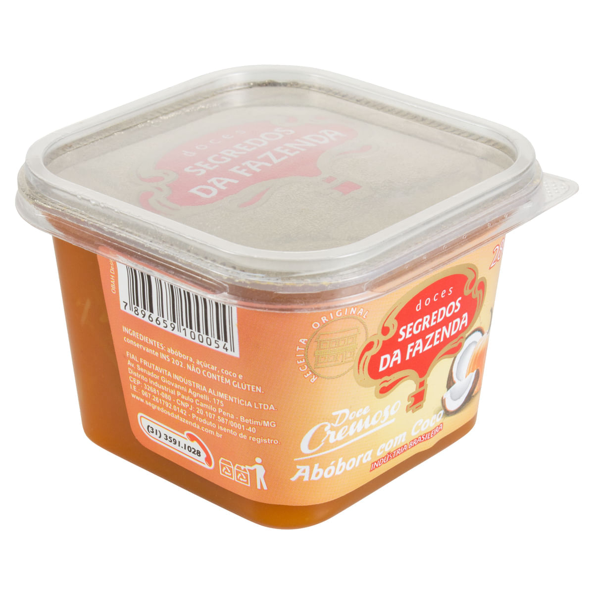 Encontraproduto.com.br - Doce Cremoso de Abóbora com Coco Segredos da Fazenda 280g
