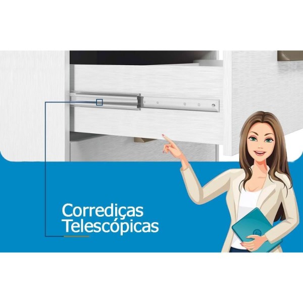 Encontraproduto.com.br - Cama Solteiro Multifuncional New Conect c/ 2 Gavetas Grafite/Jatobá - Santos Andirá