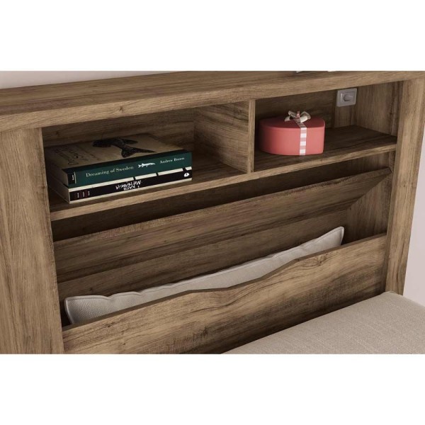 Encontraproduto.com.br - Cama Solteiro Invicta com Baú Branco