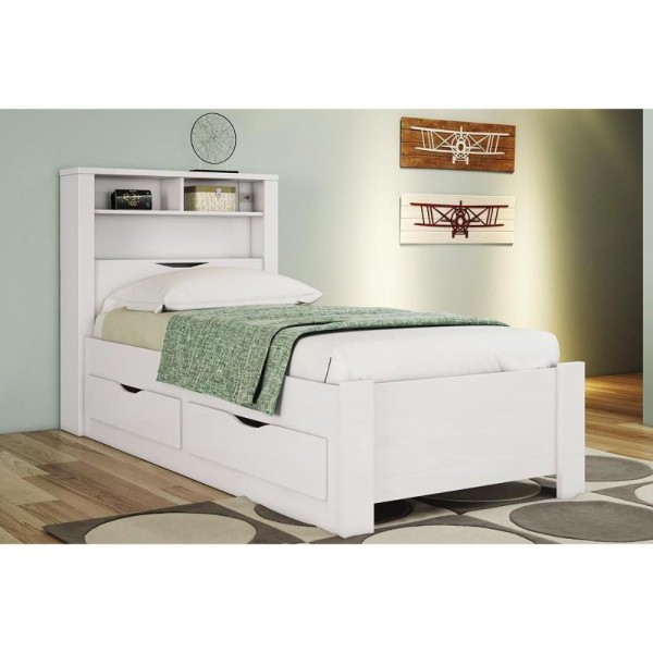 Encontraproduto.com.br - Cama Solteiro Invicta c/ 2 Gavetas Atacama - Santos Andirá