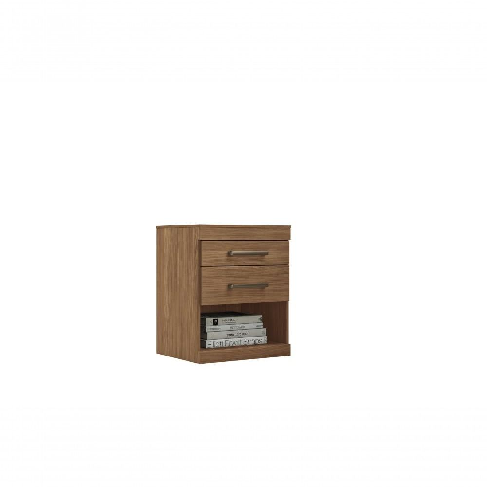 Encontraproduto.com.br - Mesa de Cabeceira 2 Gavetas Havana Plus Santos Andirá