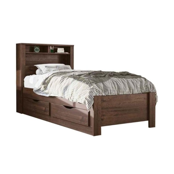 Encontraproduto.com.br - Cama Solteiro Invicta C/ 2 Gavetas ébano - Santos Andirá