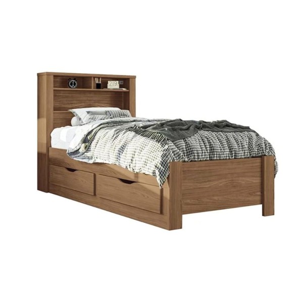 Encontraproduto.com.br - Cama Solteiro Invicta C/ 2 Gavetas ébano - Santos Andirá