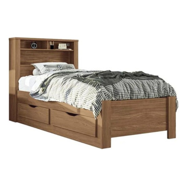Encontraproduto.com.br - Cama Solteiro Invicta C/ 2 Gavetas ébano - Santos Andirá