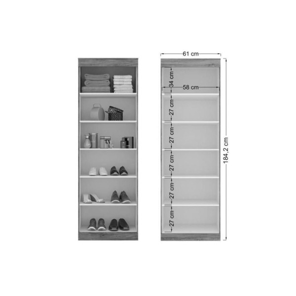 Encontraproduto.com.br - Armário Multiuso Lavanderia Star c/ 2 Portas c/ Rodízios Branco - Santos Andirá