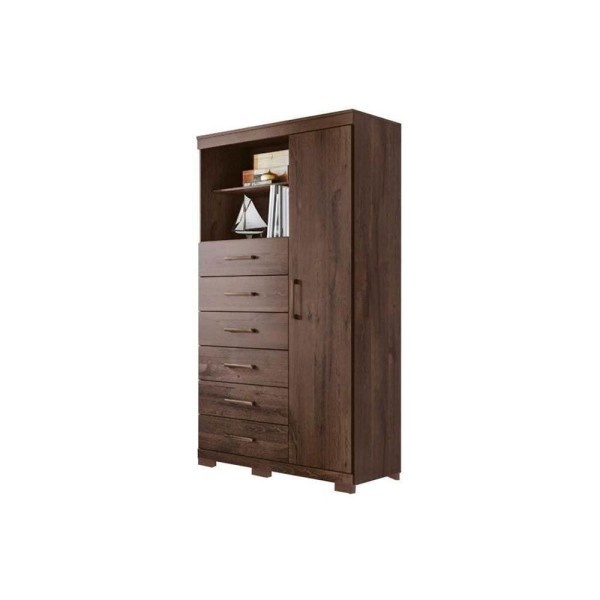Encontraproduto.com.br - Cômoda Infantil Marabá 1.6 C/ 1 Porta 2 Nichos E 6 Gavetas C/ Pés Atacama - Santos Andirá