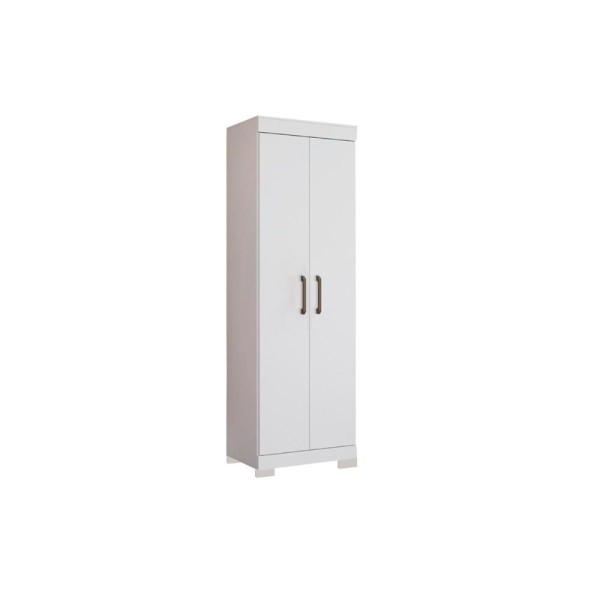 Encontraproduto.com.br - Armário Multiuso Juvenil Star c/ 2 Portas c/ Pés Branco - Santos Andirá