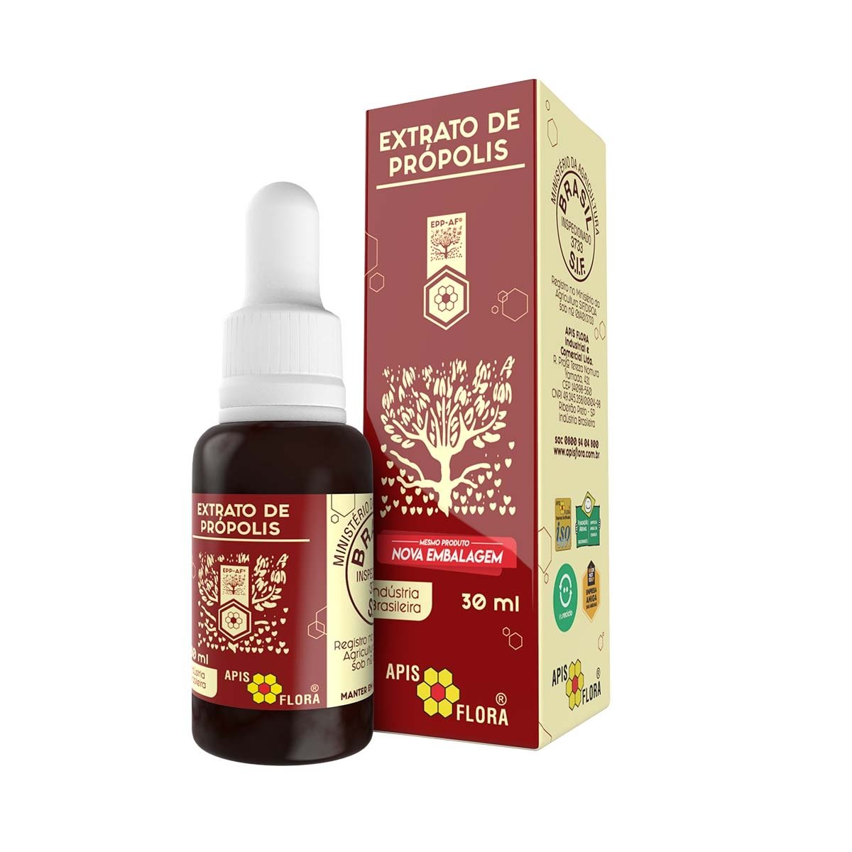 Encontraproduto.com.br - Extrato de Própolis Marrom 11% 30ml - Apis Flora