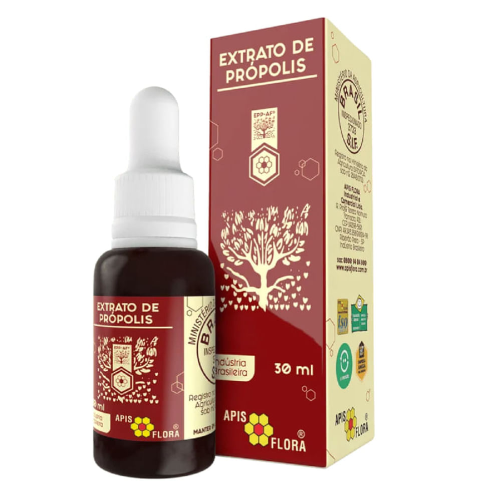 Encontraproduto.com.br - Extrato de Própolis Marrom 11% 30ml - Apis Flora
