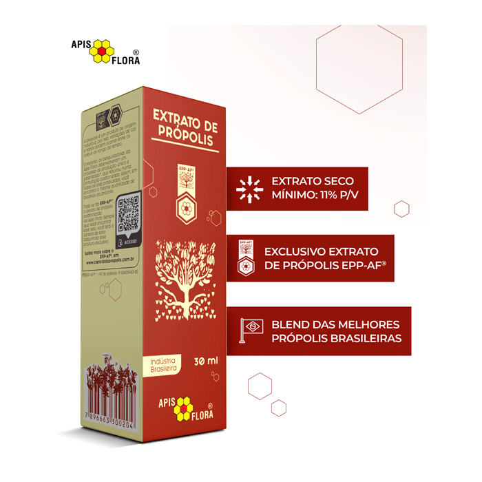 Encontraproduto.com.br - Extrato de Própolis Marrom 11% 30ml - Apis Flora