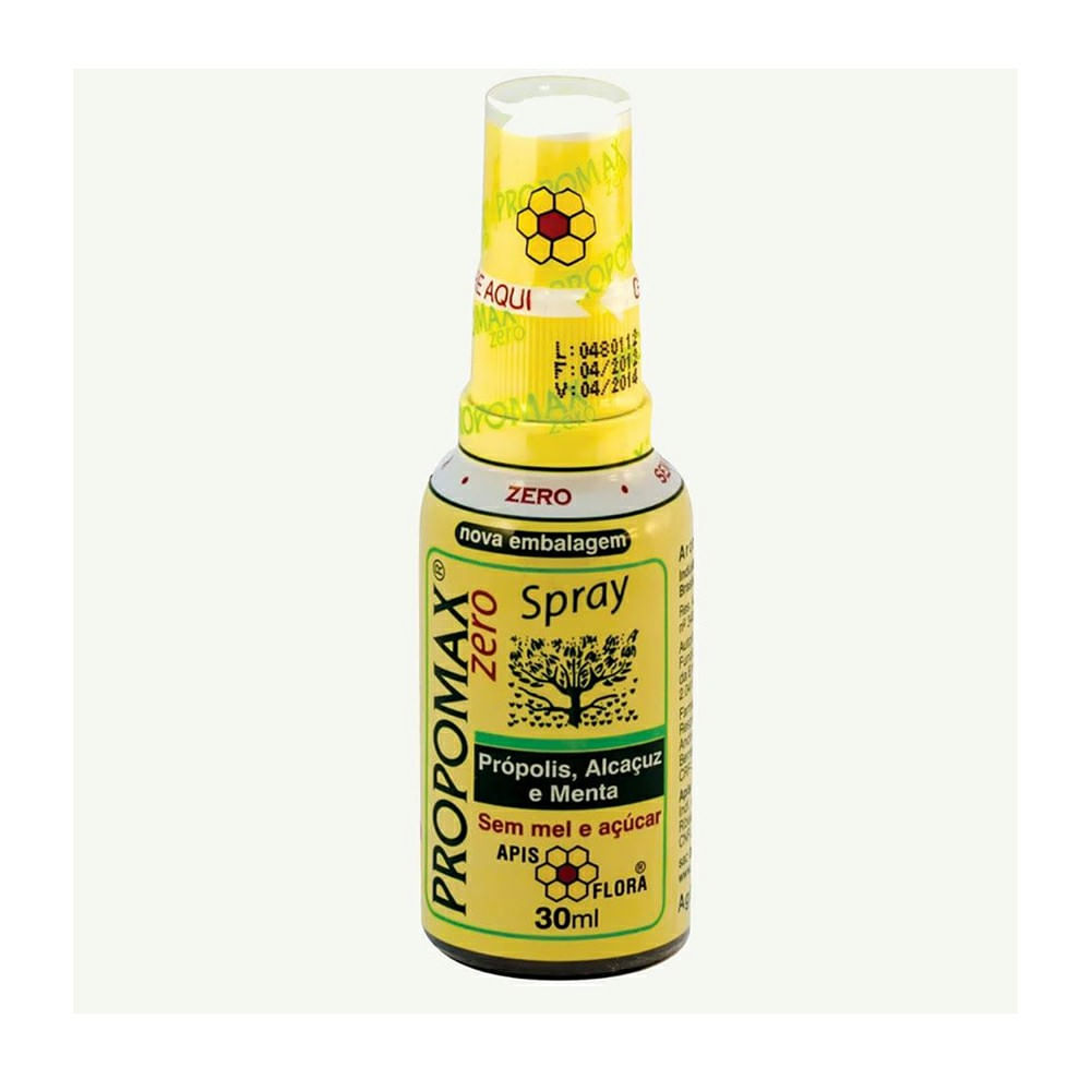 Encontraproduto.com.br - Propomax Zero Spray de Extrato de Própolis Verde e Menta Sem Álcool 30ml - Apis Flora