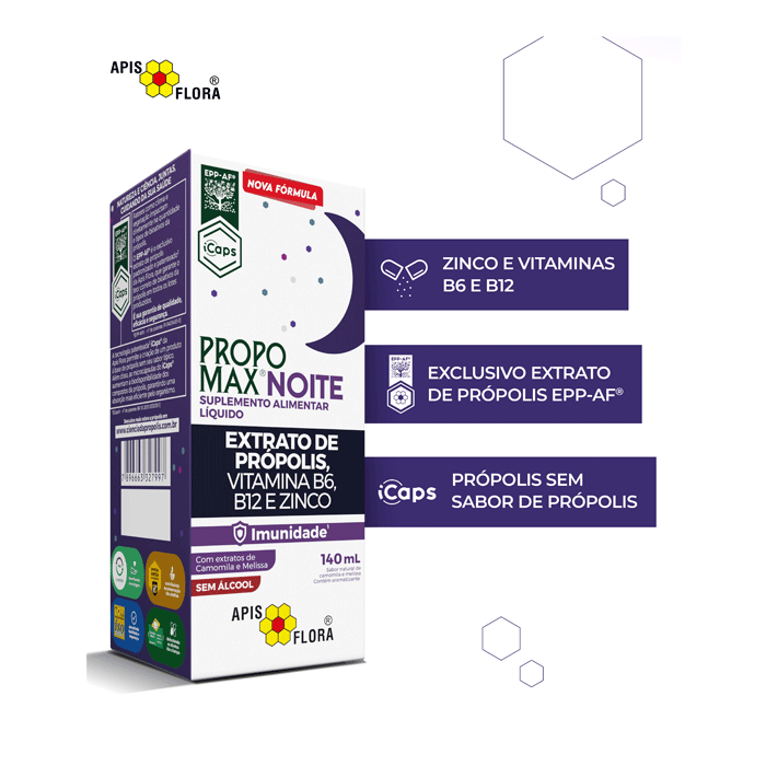 Encontraproduto.com.br - Propomax Noite Extrato De Própolis 140 Ml - Apis Flora
