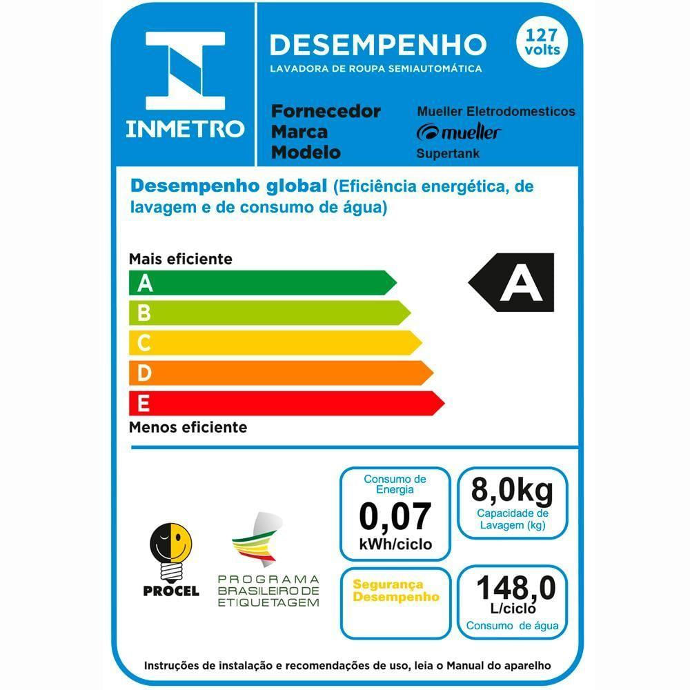 Encontraproduto.com.br - Lavadora de roupas SuperTank 8kg Branca 220V Mueller