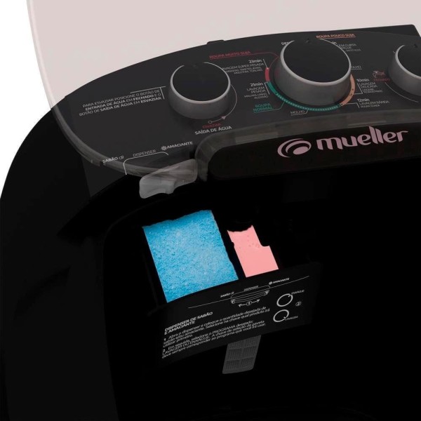 Encontraproduto.com.br - Tanquinho Mueller 12kg Family Aquatec Preto - 127v