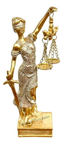 Dama da Justiça Decorativa 18cm em Resina Youbai