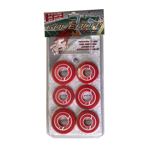 Encontraproduto.com.br - Time para Futebol de Botão Medida Oficial Klopf 13 Peças 4092