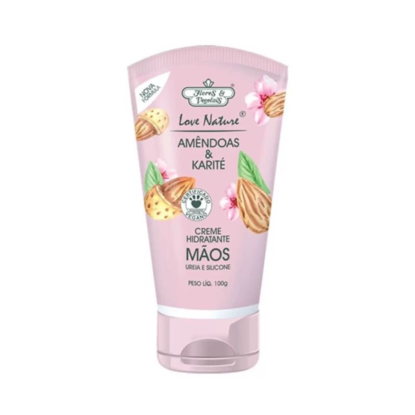 Encontraproduto.com.br - Creme Hidratante Para Mãos Uréia E Silicone Amêndoas & Karité Flores & Vegetais 100g