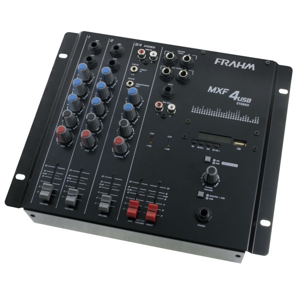 Encontraproduto.com.br - Mesa De Som 4 Canais Com USB MXF-4 USB - Frahm