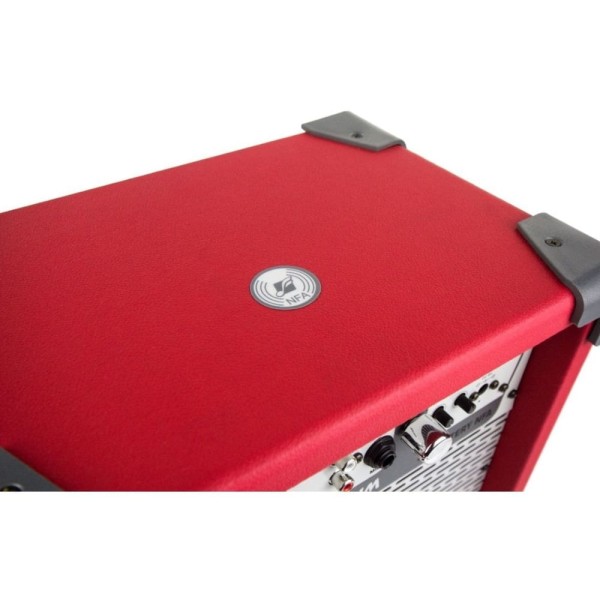 Encontraproduto.com.br - Caixa de Som Amplificada Bluetooth FRAHM LC 250 APP 100W Vermelha
